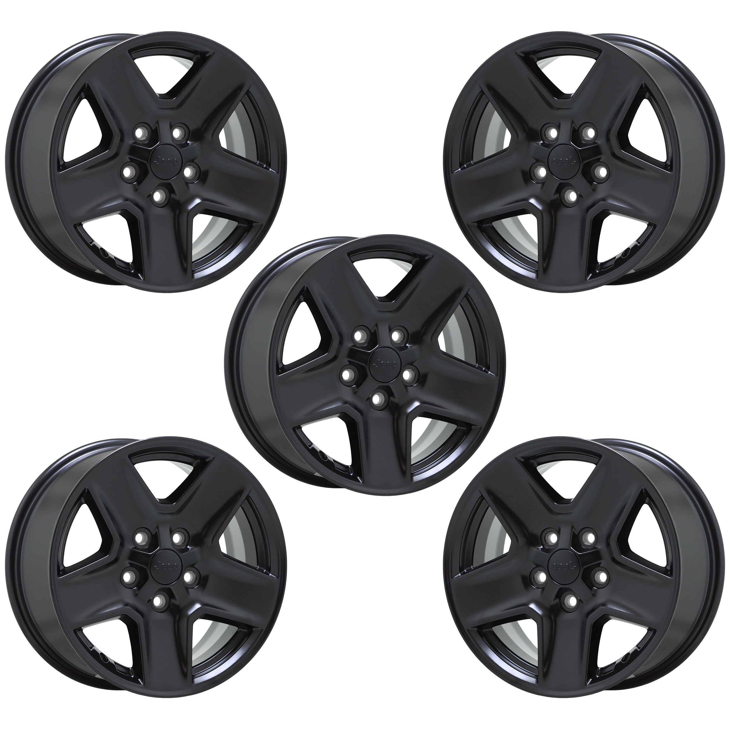 17" Jeep Gladiator Satin Black wheels rims Factory OEM 9235 set 5 EXCHANGE